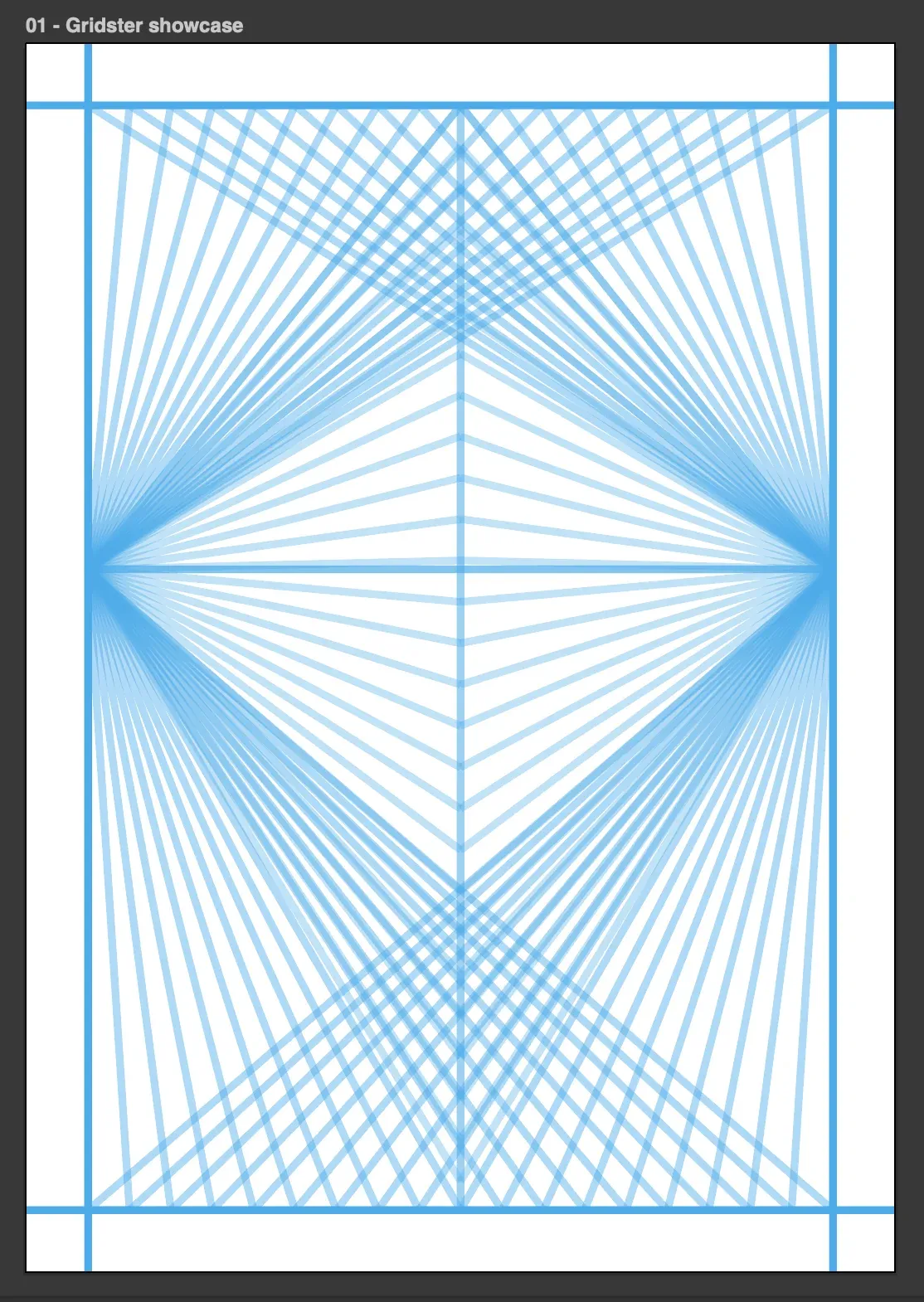 Радиальная сетка, созданная Gridster